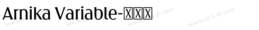 Arnika Variable字体转换